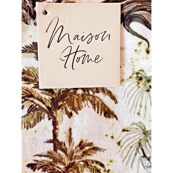 NEW Set 2 Kitchen Towels JUNGLE ANIMALS & Green Check MAISON HOME 100% Cotton - Picture 2 of 5